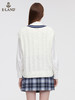 ELAND衣恋学院风撞色V领立体绞花柯基背心马甲	EEVKC11H1C 商品缩略图1