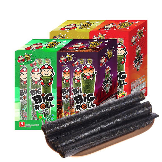 泰国老板仔香脆海苔系列27g 原味/鱿鱼味/辛辣味 即食烤海苔卷美味停不下来 053751/053752/053753 商品图1