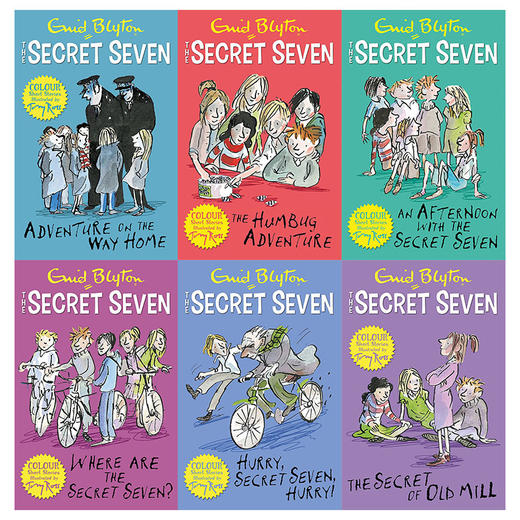 七个小神探系列6册 英文原版 Secret Seven Colour Short Stories 儿童初级桥梁章节小说书 伊妮德布莱顿 Enid Blyton 商品图1