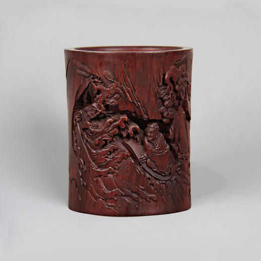 圣人泛舟°黑檀小笔筒 商品图1