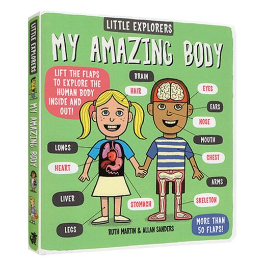 小小探险家 我神奇的身体 英文原版 Little Explorers My Amazing Body 儿童英语启蒙纸板翻翻书 精装 故事科普百科全书 英文版 商品图3