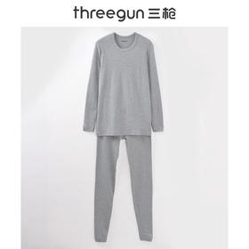 Threegun三枪 【舒肤厚棉】圆领男士保暖内衣套装-23795D1W1