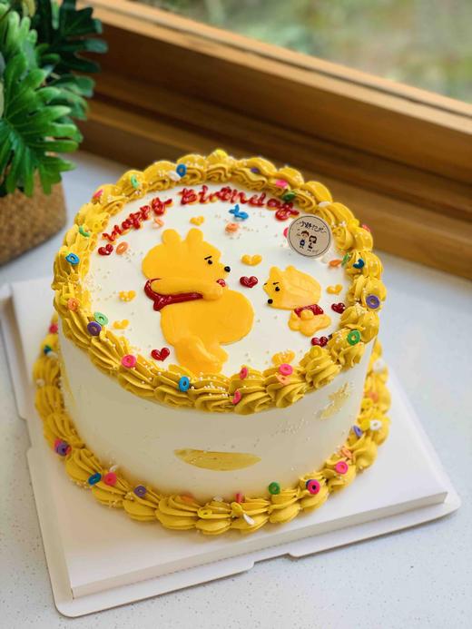 手绘维尼小熊奶油蛋糕 下单前请仔细阅读商品详情 商品图0
