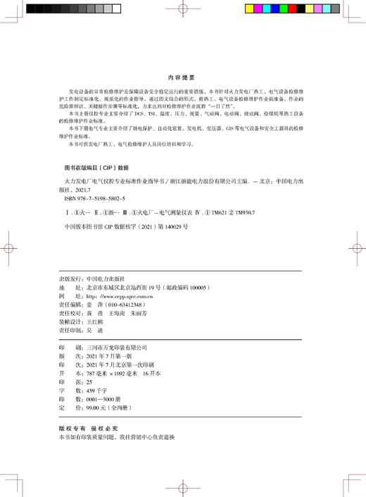 火力发电厂电气仪控专业标准作业指导书 商品图7