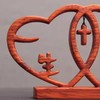 一生相伴，非洲红花梨木心形摆件。结婚长辈送礼推荐 商品缩略图3