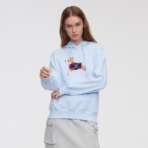 ELAND衣恋宽松甜美柯基帽衫EEMTC11H2C 商品图5