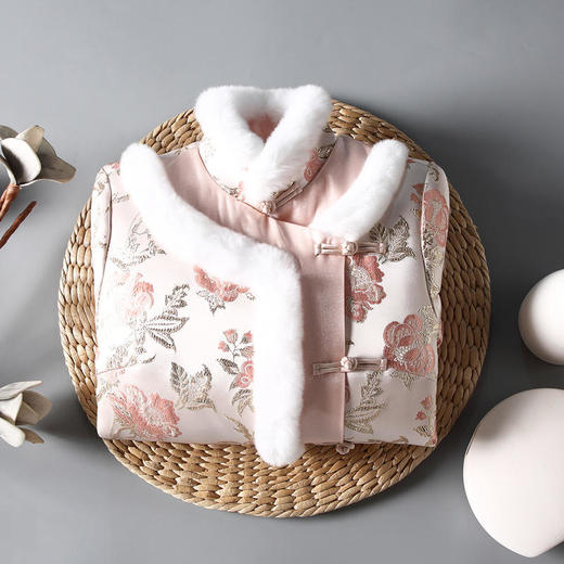 ZSM210131 时尚春装拜年款立领复古国风唐装旗袍加厚棉衣棉袄 商品图2