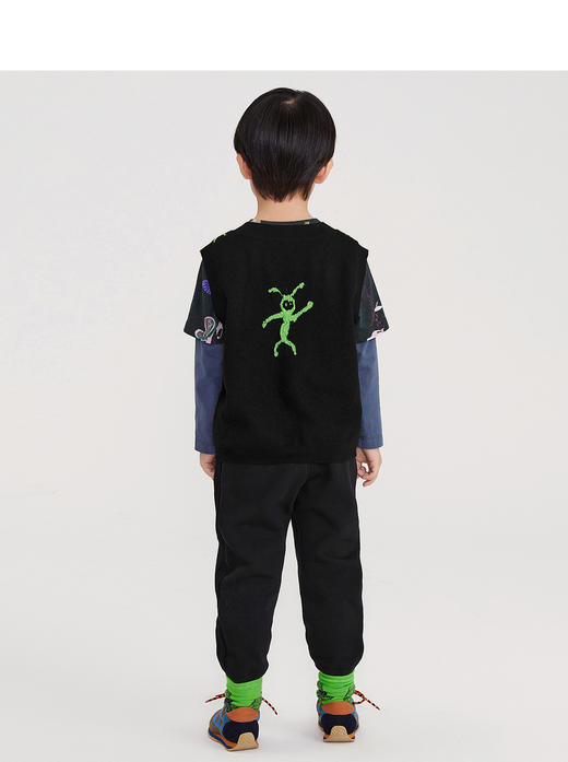 江南布衣童装22春装新款男女童宽松毛衫背心1MB300180 商品图4