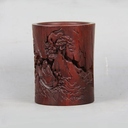 圣人泛舟°黑檀小笔筒 商品图2