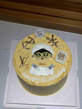 手绘富婆奶油蛋糕 下单前请仔细阅读商品详情