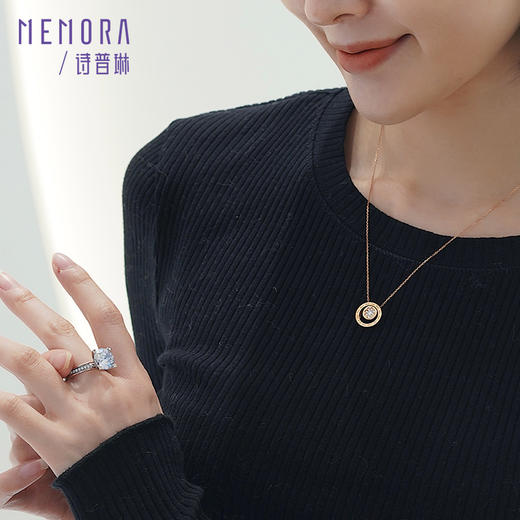 诗普琳珠宝时光印记系列18K金钻石项链花型套链DN041101、DN0411 商品图2