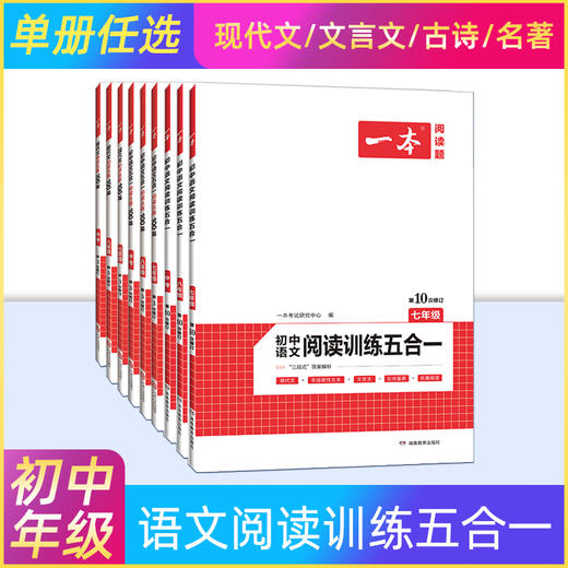 2022一本阅读题七八九年级初中语文级现代文文言文古代诗歌记叙说明文阅读技能训练五合一 789年级课外名著阅读理解专项训练通用版 商品图0
