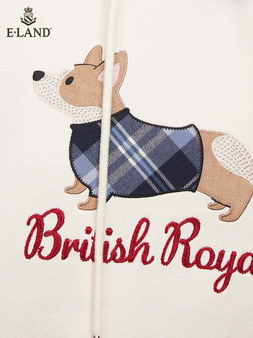 ELAND衣恋宽松甜美柯基帽衫EEMTC11H2C 商品图2