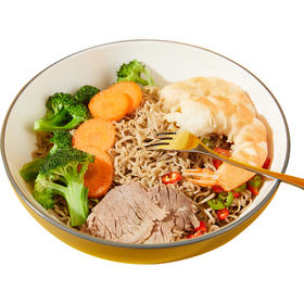 【10袋】低卡博士慢碳水青稞方便面真粗粮慢碳水高膳食纤维高饱腹 A-3380