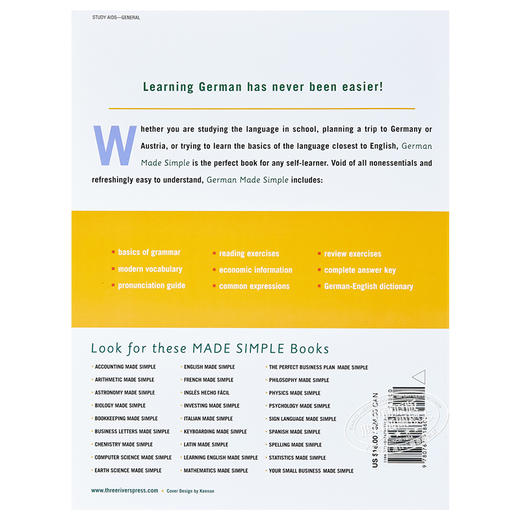 【中商原版】轻松学德语 英文原版 德语学习书 German Made Simple Arnold Leitner Non Basic Stock Line 商品图1