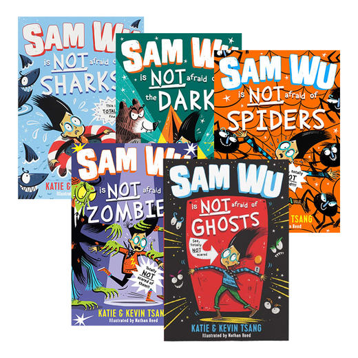 山姆不是胆小鬼系列5册 英文原版 Sam Wu Is NOT Afraid of 不怕鬼 不怕鲨鱼 不怕黑暗 不怕蜘蛛 不怕僵尸 进口儿童英语章节桥梁书 商品图0