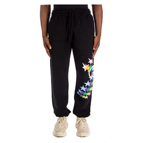 GUCCI 古驰 双G五星印花 男士运动裤 黑色 663246 XJDOV 1082