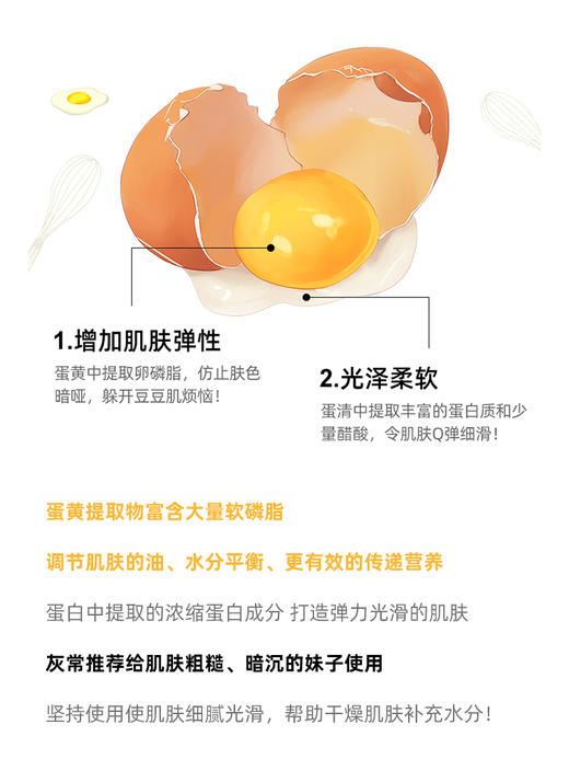 【新年专享】韩国Too cool for school涂酷 柔滑鸡蛋滋养面膜28g/片（无盒） 商品图1