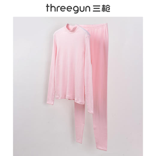 Threegun三枪 【舒肤厚棉】半高领女士保暖内衣套装-22742D021 商品图2