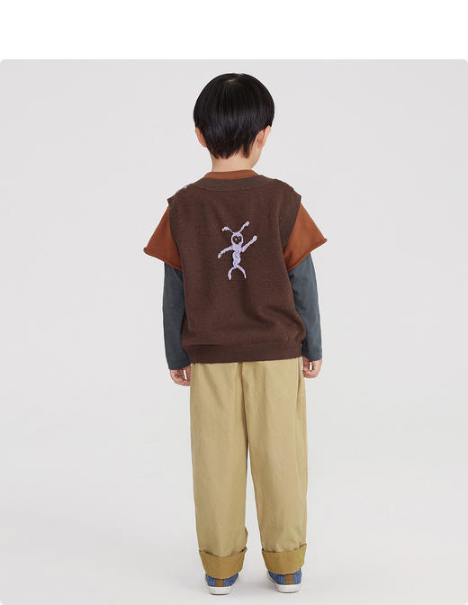 江南布衣童装22春装新款男女童宽松毛衫背心1MB300180 商品图11