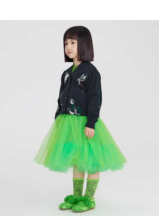 江南布衣童装22春装新款男女童宽松开襟毛衫1MB390160 商品图4