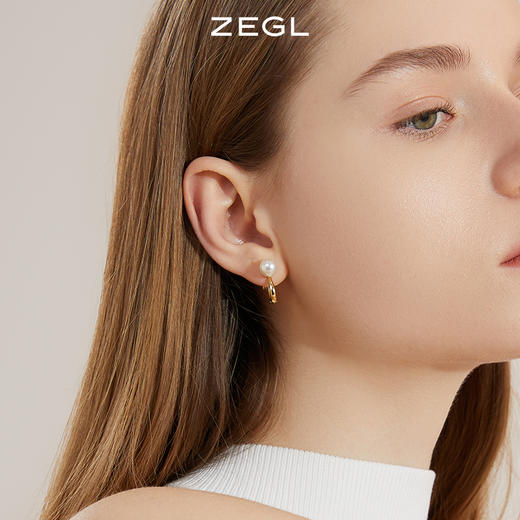 ZEGL复古人造珍珠耳环女轻奢高级感法式气质耳钉ins风秋冬耳饰品 商品图4