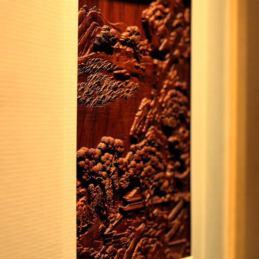 浮雕山水/唐寅山水木雕挂屏（款式多选） 商品图8