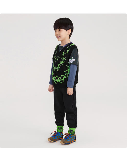 江南布衣童装22春装新款男女童宽松毛衫背心1MB300180 商品图2