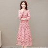 YWE JC1109刺绣连衣裙春新款修身阔太太裙 商品缩略图3