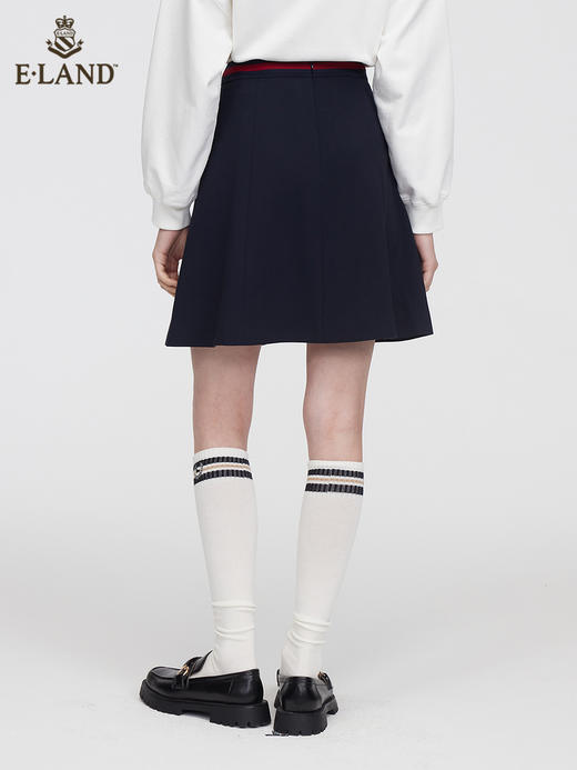 ELAND衣恋优雅通勤藏青A字半身裙EEWHC11H2M 商品图1