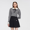 ELAND衣恋甜美娃娃领黑白格子毛衣EEKWC12H2B 商品缩略图4