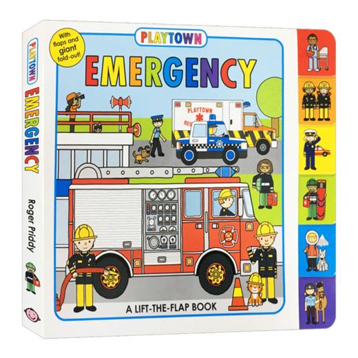 玩玩镇系列 紧急状况 英文原版绘本 Playtown Emergency 紧急救援科普百科 儿童纸板翻翻书 生活常识小知识认知 英文版英语图画书 商品图3