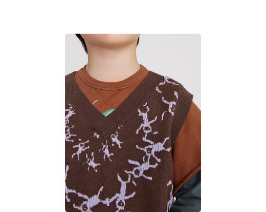 江南布衣童装22春装新款男女童宽松毛衫背心1MB300180 商品图12