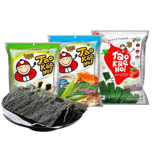 泰国老板仔番茄味/原味/海鲜味海苔32g 人气网红零食厚片海苔香脆可口 050779/052354/052138 商品图0
