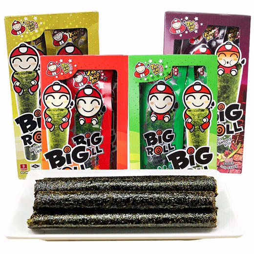 泰国老板仔香脆海苔系列27g 原味/鱿鱼味/辛辣味 即食烤海苔卷美味停不下来 053751/053752/053753 商品图0