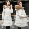 QBNSF2698 白鸭绒羽绒服女中长款新款冬季韩版时尚大毛领宽松派克服外套 商品缩略图4