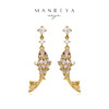Manreya玛芮雅「开运锦鲤」镀金璀璨锆石耳坠 商品缩略图0