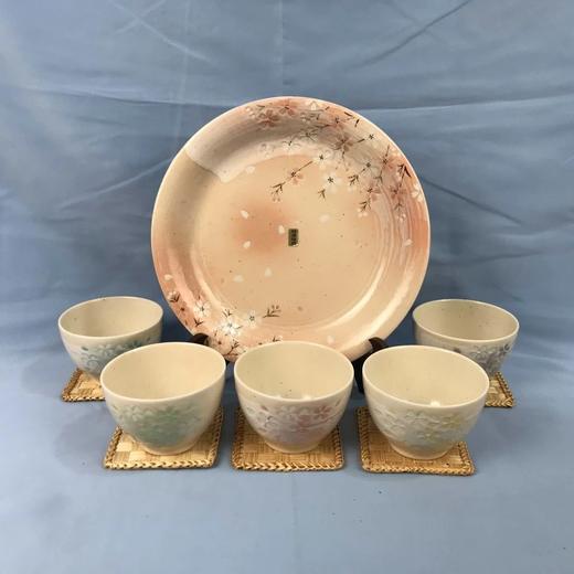 日本益园人窑樱花碗盘套组 6件装 原盒保留 实物见视频 商品图0