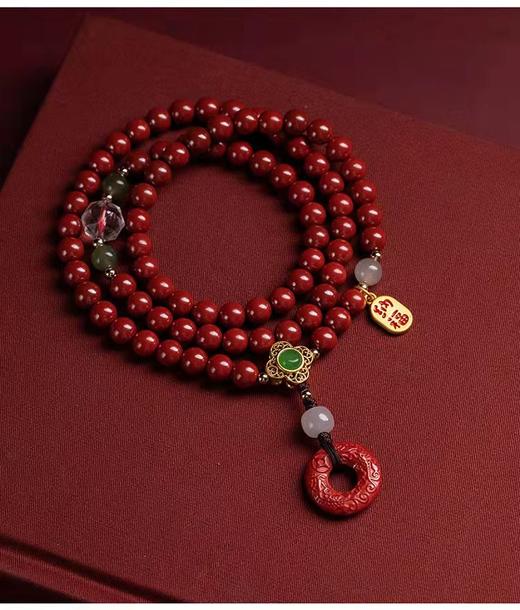 朱砂多圈貔貅扣手链手串女士 8mm 礼物手链 首饰饰品 商品图1