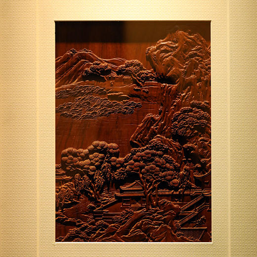 浮雕山水/唐寅山水木雕挂屏（款式多选） 商品图5