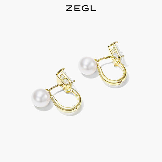 ZEGL复古人造珍珠耳环女轻奢高级感法式气质耳钉ins风秋冬耳饰品 商品图1