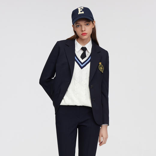 ELAND衣恋学院风西装外套EEJKC11H2C 商品图3