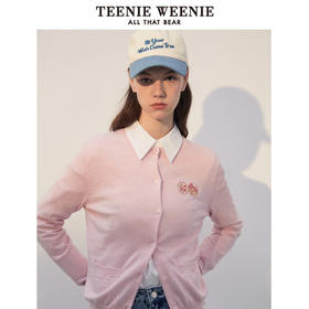 TeenieWeenie小熊卡通毛针织开衫TTCK221102T