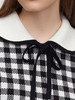ELAND衣恋甜美娃娃领黑白格子毛衣EEKWC12H2B 商品缩略图2