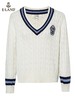 ELAND衣恋学院风柯基徽章V领毛衣EEKWC11H1C 商品缩略图4