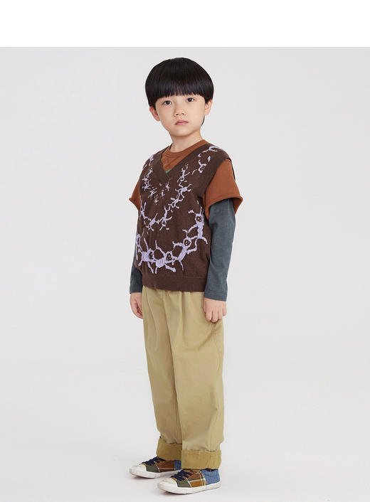 江南布衣童装22春装新款男女童宽松毛衫背心1MB300180 商品图9