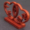 一生相伴，非洲红花梨木心形摆件。结婚长辈送礼推荐 商品缩略图1