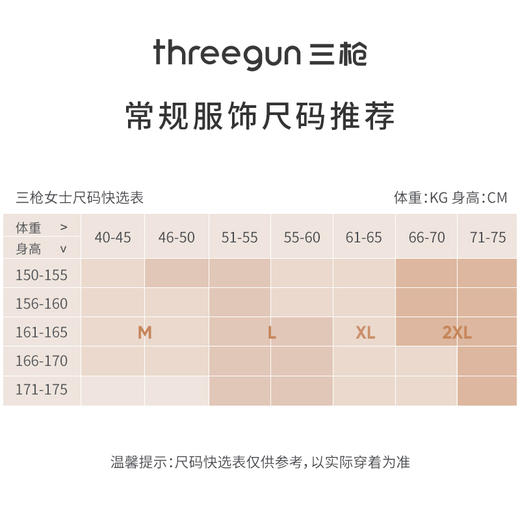 Threegun三枪 【舒肤厚棉】圆领女士保暖内衣套装-23794D1W1 商品图2