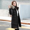 QBNSF2698 白鸭绒羽绒服女中长款新款冬季韩版时尚大毛领宽松派克服外套 商品缩略图2