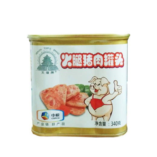 【D】中粮天坛牌火腿猪肉罐头340g 商品图2